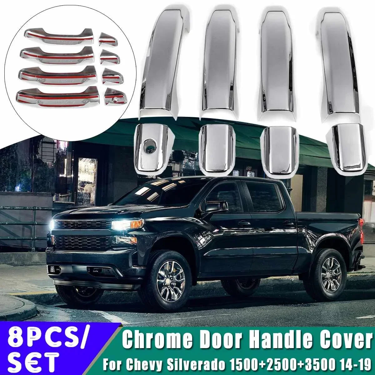 Door Handle Covers, 8-Piece, 2014-2018 Silverado 1500, 2015-2019 HD
