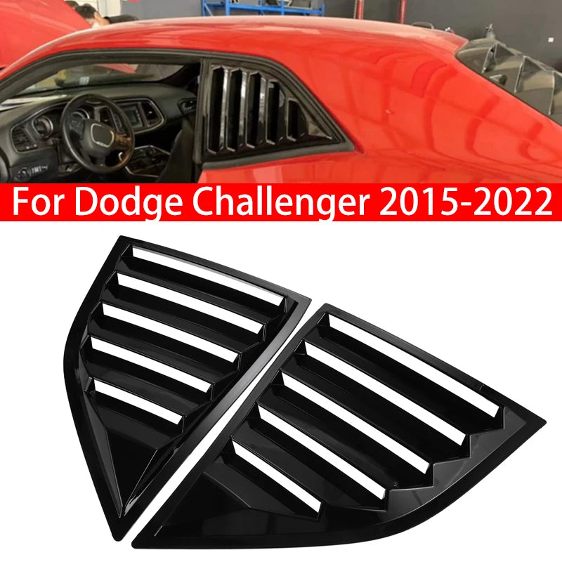 Rear Quarter Window Louvers for 2015-2022 Dodge Challenger