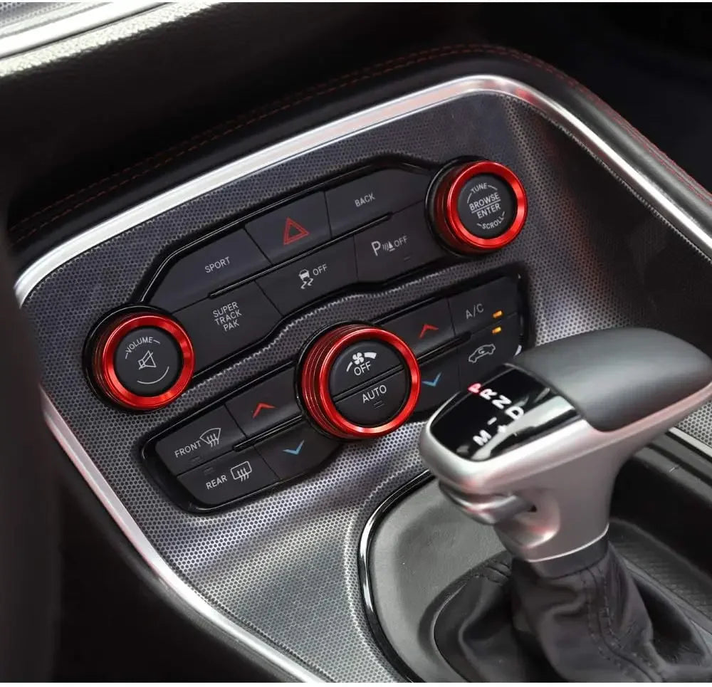 A/C Knob Cover Set for 2015-2020 Dodge Challenger / Charger / Chrysler 300