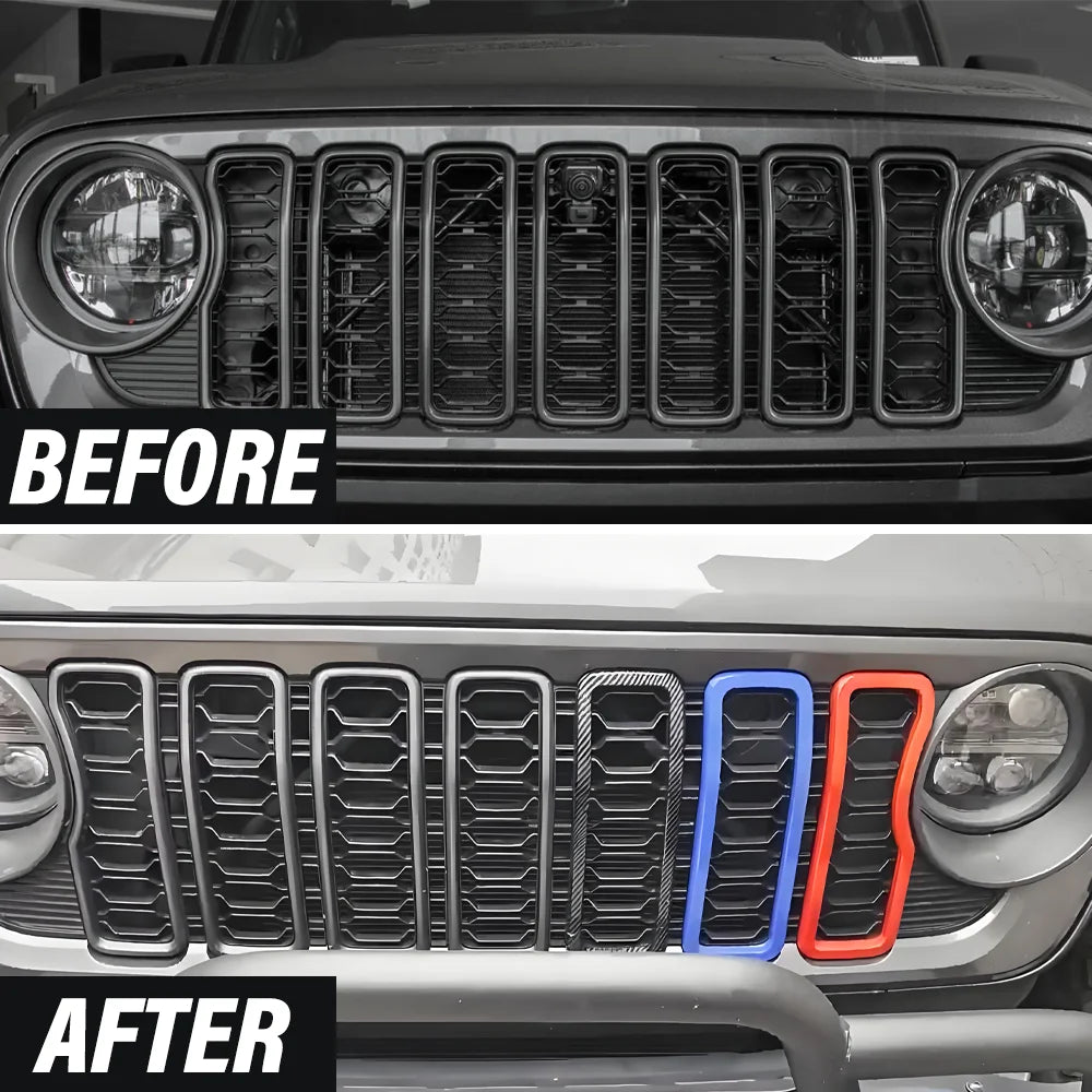 Grille Insert Trim Rings for 2024-2025 Jeep Wrangler JL / Gladiator JT
