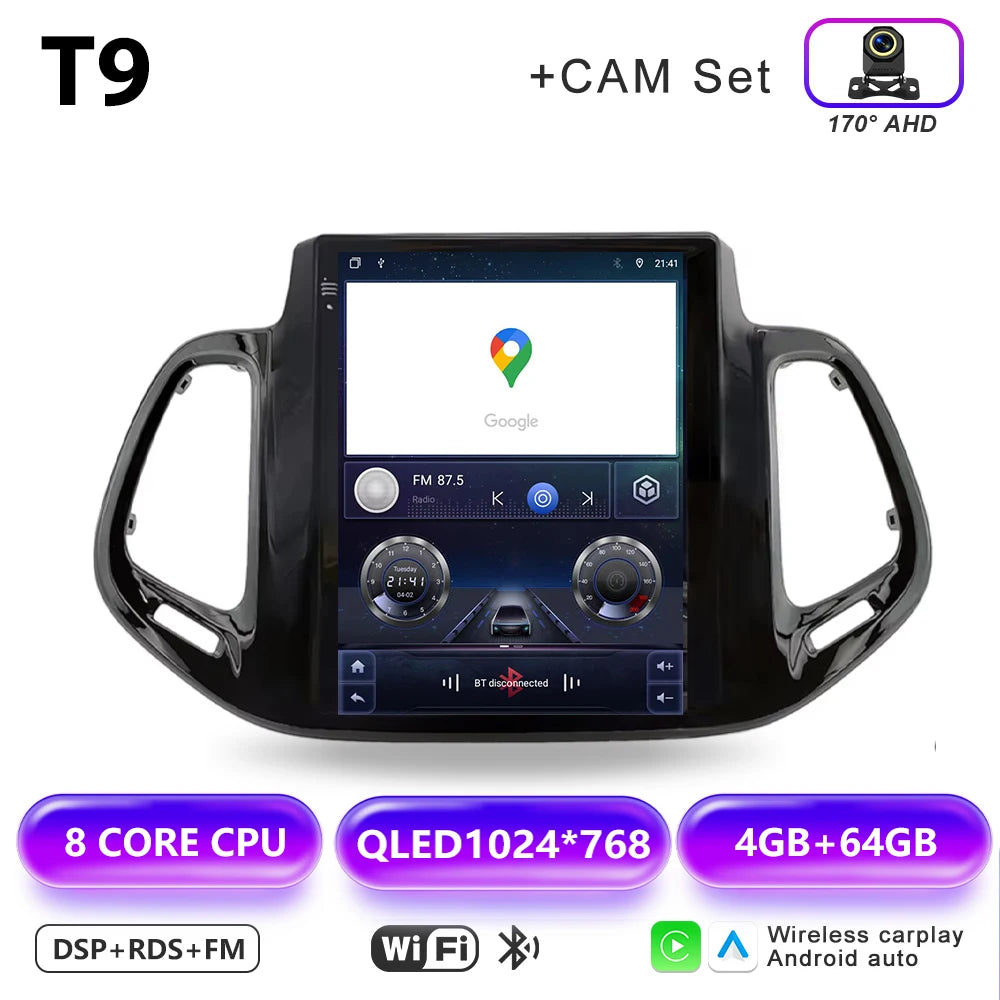 9.7-Inch Android Head Unit for 2017-2019 Jeep Compass
