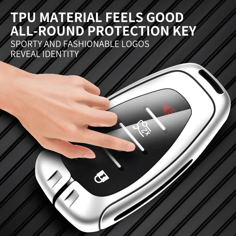 Zinc Alloy Key Fob Cover for Chevy Cruze, Camaro, Malibu, Equinox, Traverse
