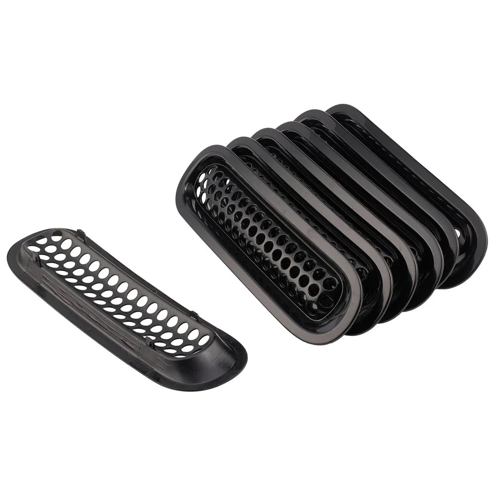 Mesh Grille Insert Kit for 2007-2017 Jeep Wrangler JK, Matte or Gloss