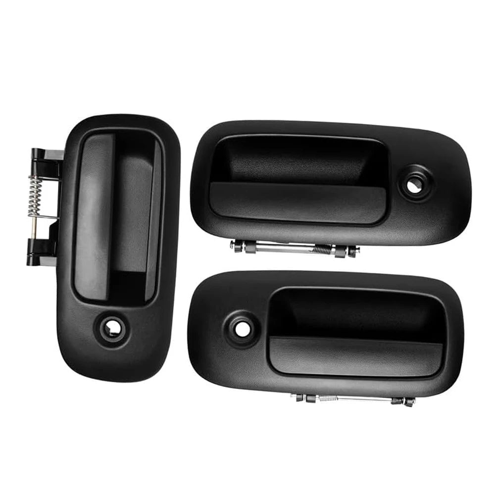 Exterior Door Handle Set, 3 Pcs, for 1996-2009 Chevy Express / GMC Savana