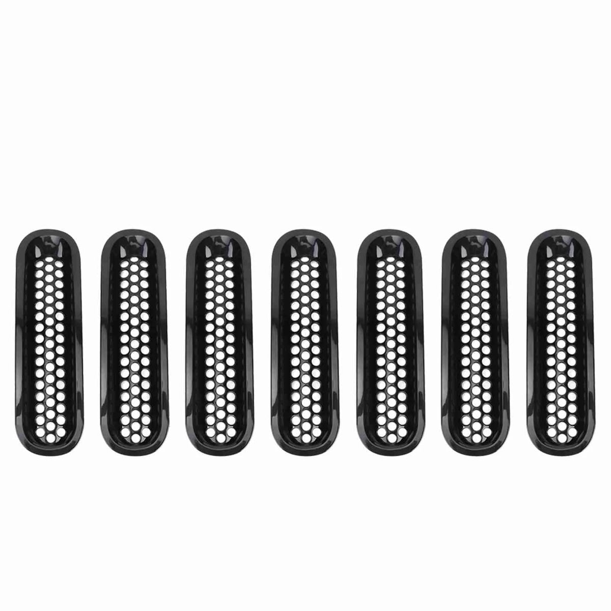Mesh Grille Inserts for 2007-2015 Jeep Wrangler JK, 7 Pieces