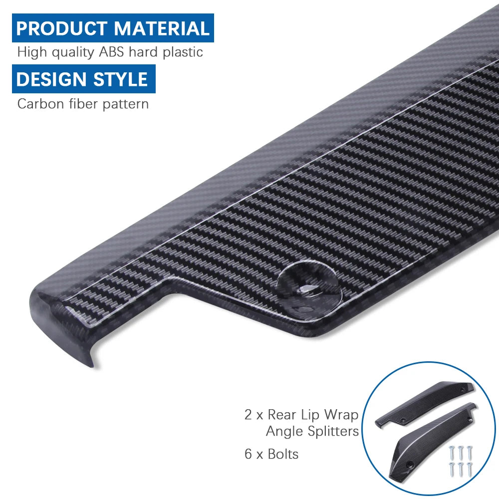 Rear Bumper Splitter Canards for 2018-2021 Dodge Charger and Challenger