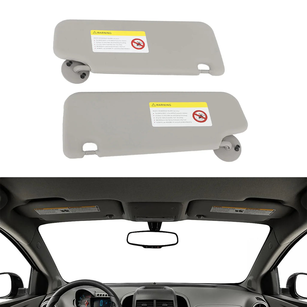 Sun Visor with Mirror for 2012-2016 Chevy Sonic, Gray