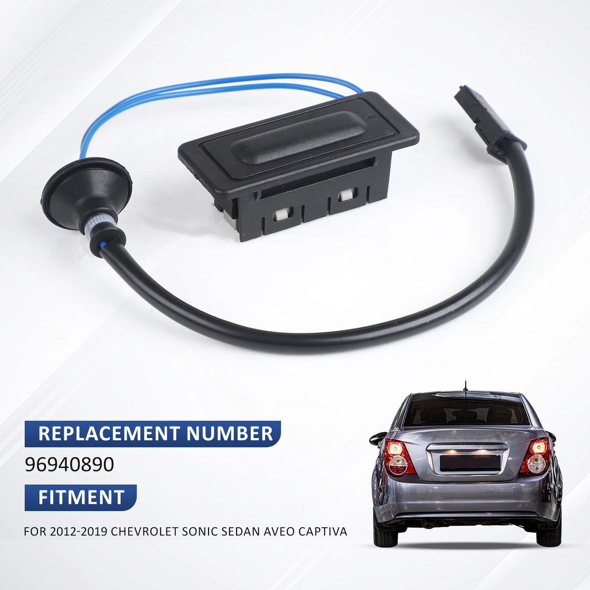 Trunk Release Switch for 2012-2019 Chevy Sonic Sedan, 96940890