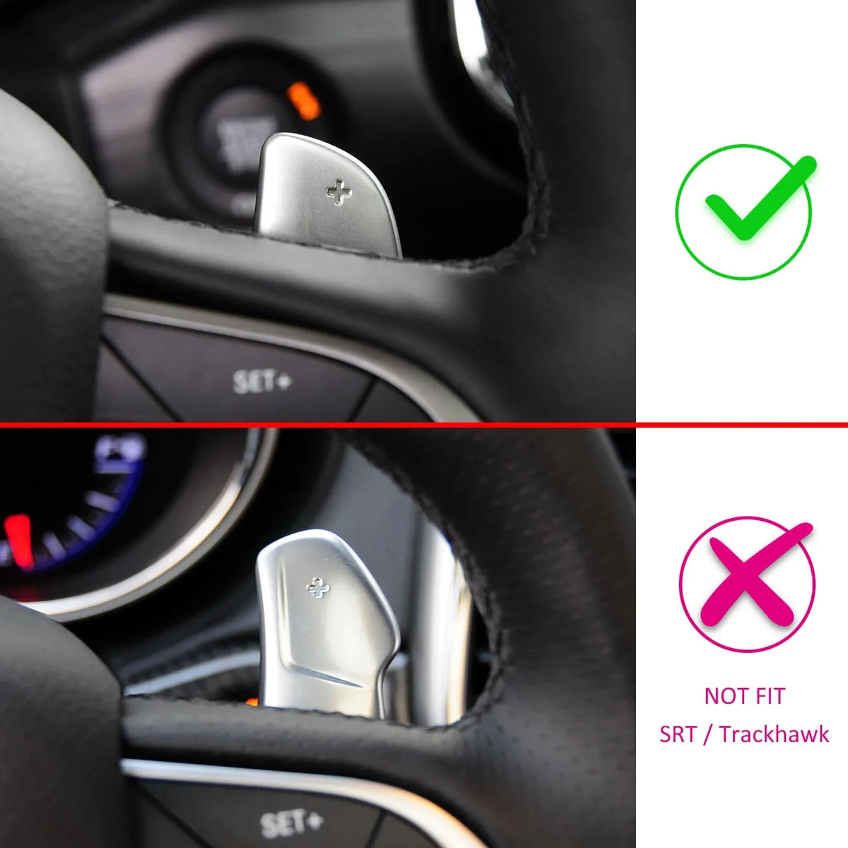 Aluminum Paddle Shifter Extensions for Dodge Charger / Durango, Jeep Cherokee
