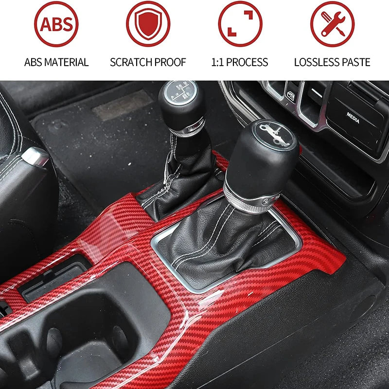 4WD Shift Panel Trim Cover for 2018-2023 Jeep Wrangler JL