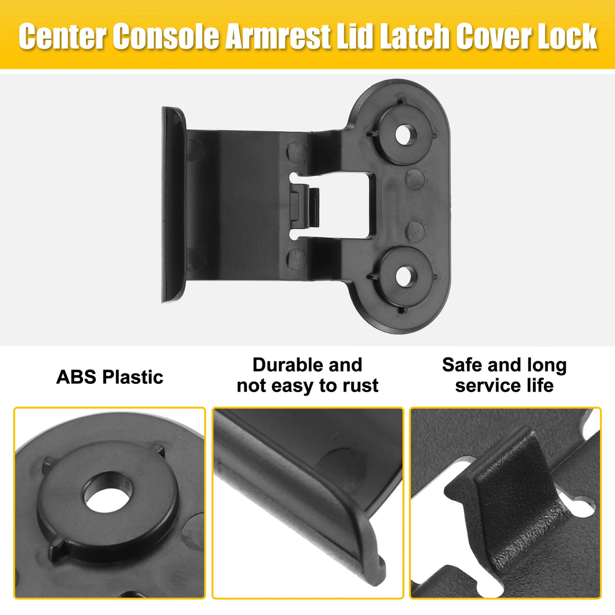 Center Console Armrest Lid Latch for 1997-2001 Jeep Cherokee, Black