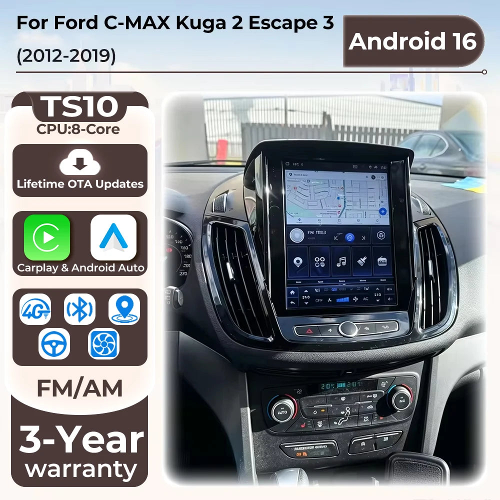 9.7 in. Android CarPlay Head Unit for 2013-2019 Ford Escape
