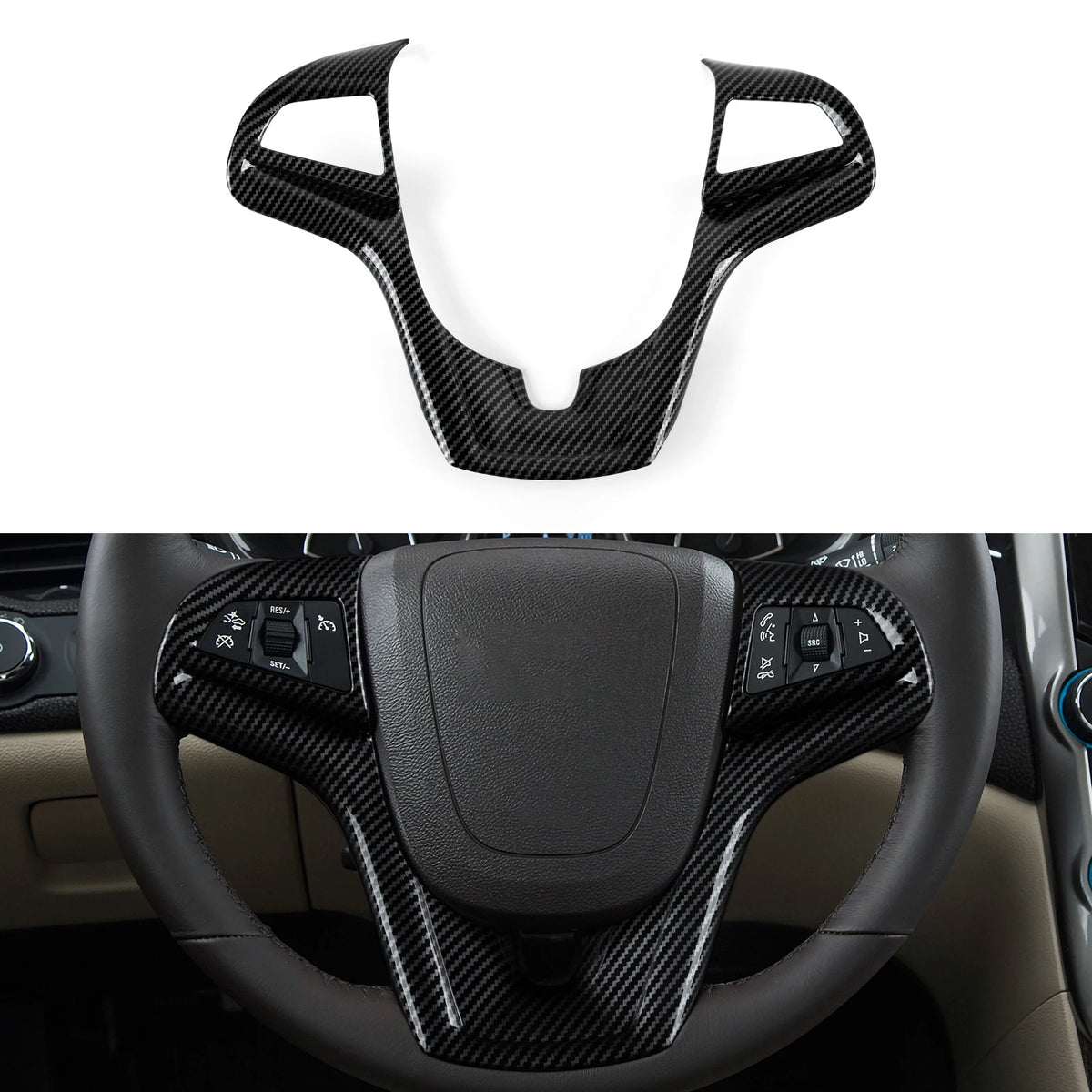 Carbon-Look Center Console Shift Panel Cover for 2010-2015 Chevy Camaro