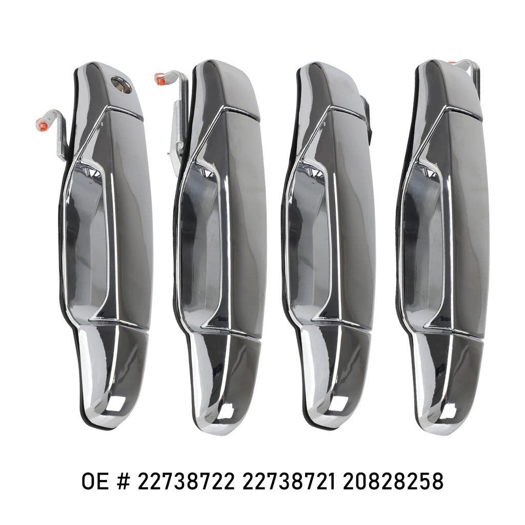 Chrome Exterior Door Handle 4-Piece Set for 2007-2013 Silverado / Escalade