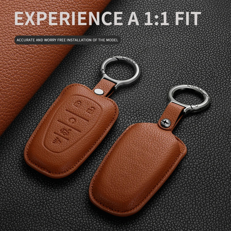 PU Leather Key Fob Cover for Chevy Malibu, Camaro, Cruze, Equinox, Bolt