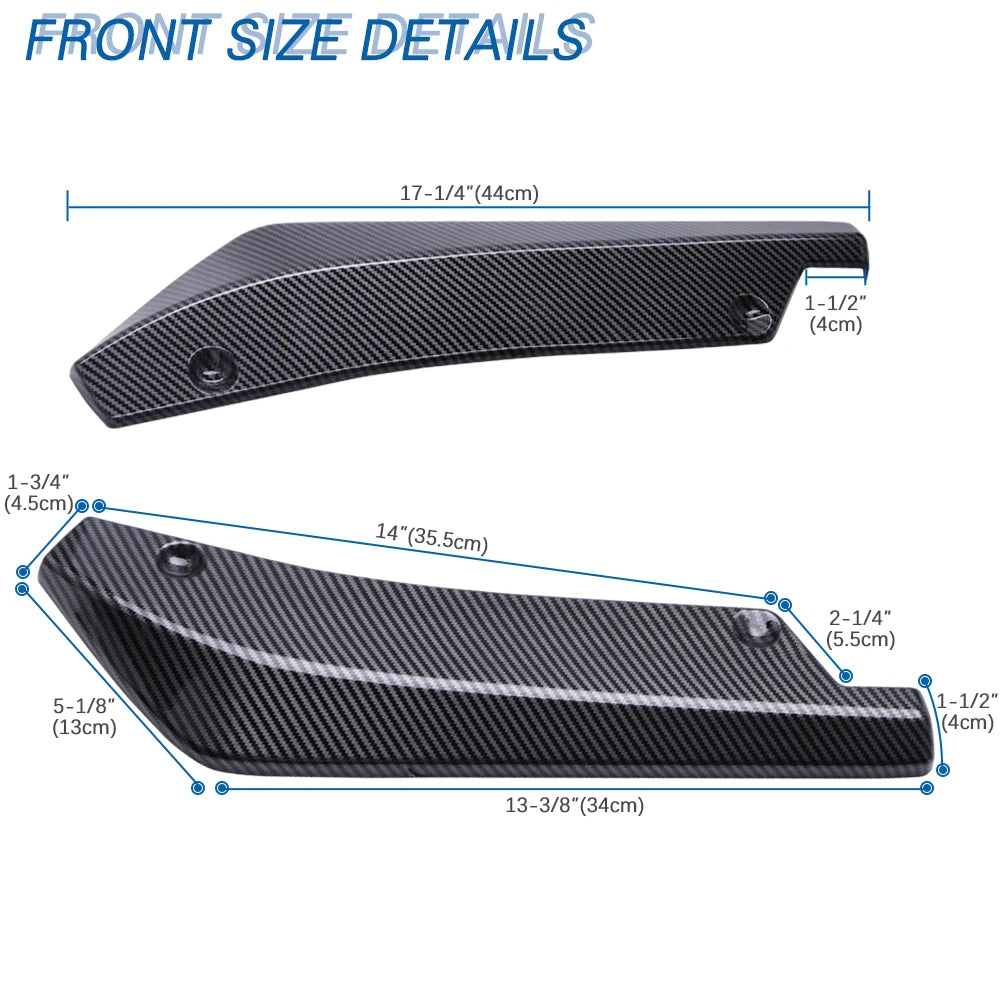 Rear Bumper Splitter Canards for 2018-2021 Dodge Charger and Challenger
