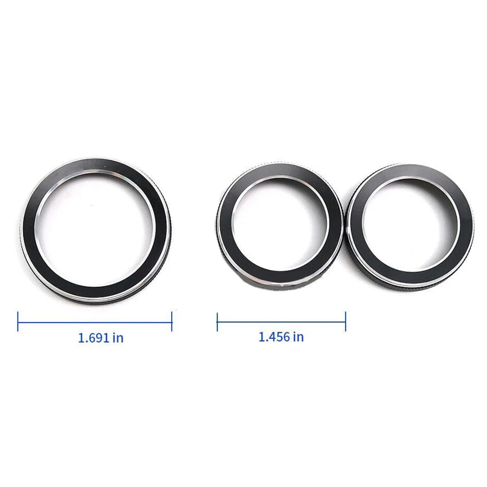 3-Piece Knob Ring Cover Set for 2014-2021 Jeep Cherokee / Grand Cherokee