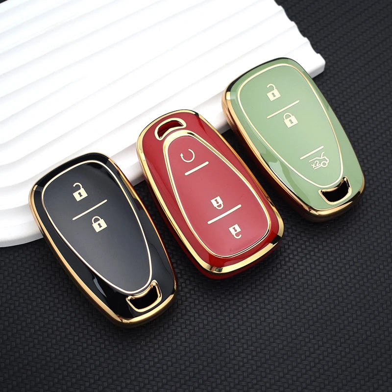 TPU Key Fob Cover for Chevy Malibu, Camaro, Cruze, Equinox, Bolt, Trax