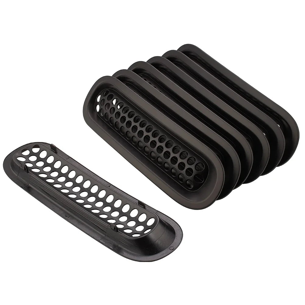 Mesh Grille Insert Kit for 2007-2017 Jeep Wrangler JK, Matte or Gloss