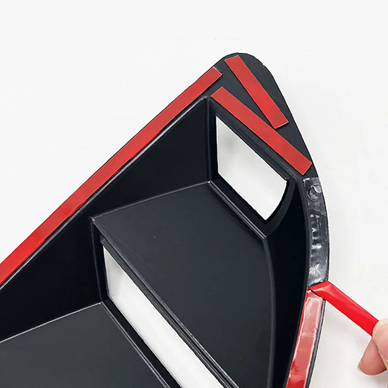 Rear Quarter Window Louvers for 2015-2021 Ford Mustang, Gloss Black