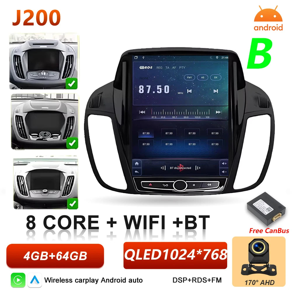 9.7 in. Android CarPlay Head Unit for 2013-2019 Ford Escape