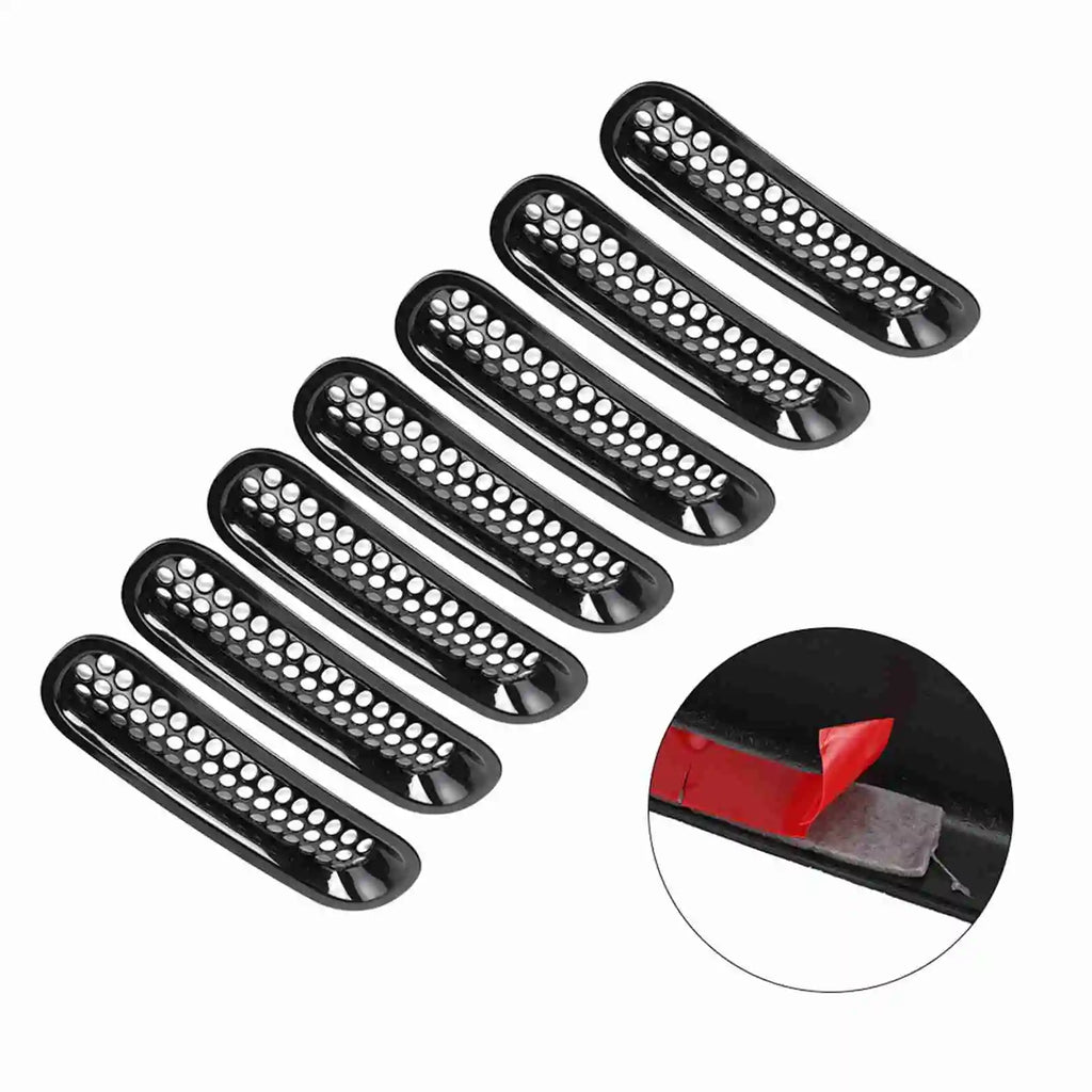 Mesh Grille Inserts for 2007-2015 Jeep Wrangler JK, 7 Pieces