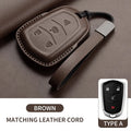 Leather Key Fob Cover for Cadillac CT4, CT5, ATS, CTS, XT5, Escalade