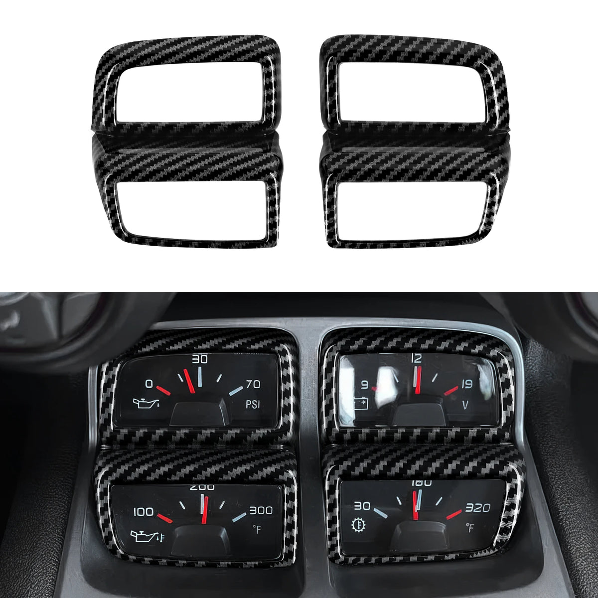 Carbon-Look Center Console Shift Panel Cover for 2010-2015 Chevy Camaro