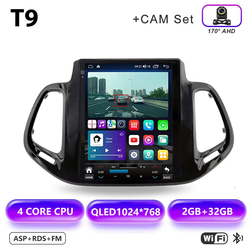 9.7-Inch Android Head Unit for 2017-2019 Jeep Compass