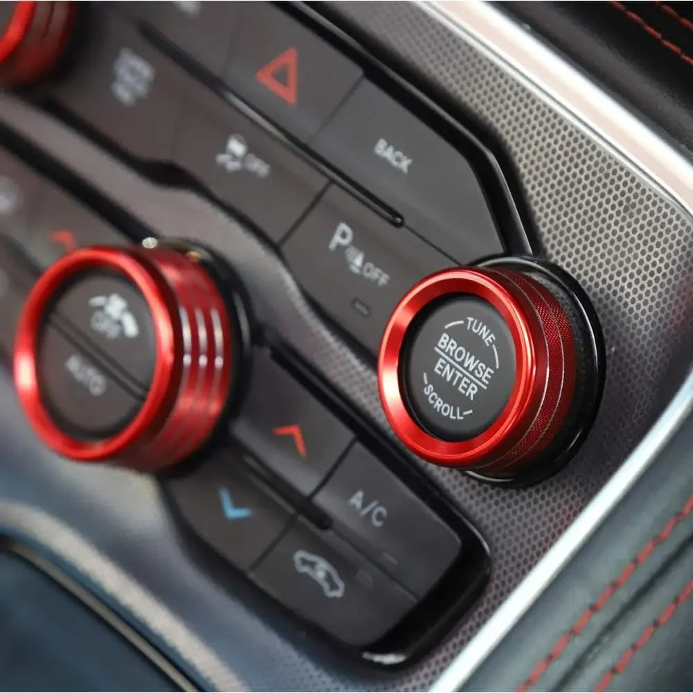 A/C Knob Cover Set for 2015-2020 Dodge Challenger / Charger / Chrysler 300