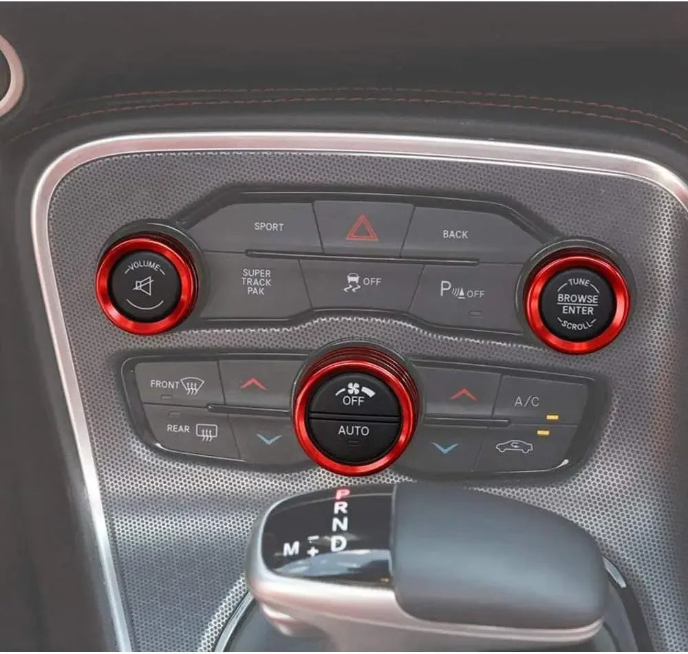 A/C Knob Cover Set for 2015-2020 Dodge Challenger / Charger / Chrysler 300