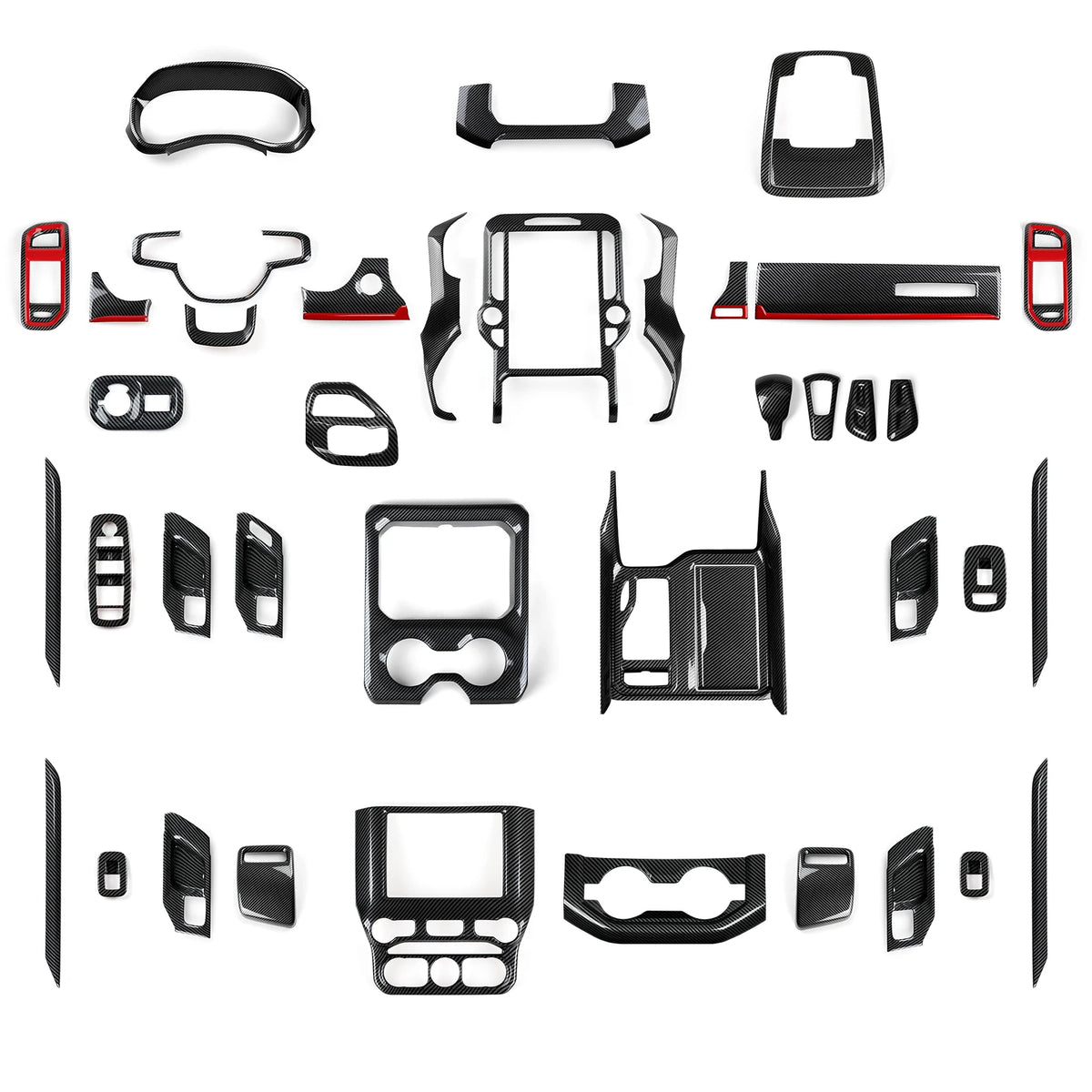 Console Gear Shift Panel Cover for 2019-2026 Ram 1500 / 2500 / 3500