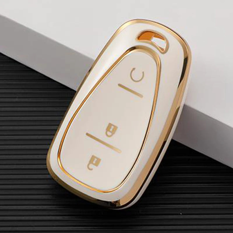 TPU Key Fob Cover for Chevy Malibu, Camaro, Cruze, Equinox, Bolt, Trax