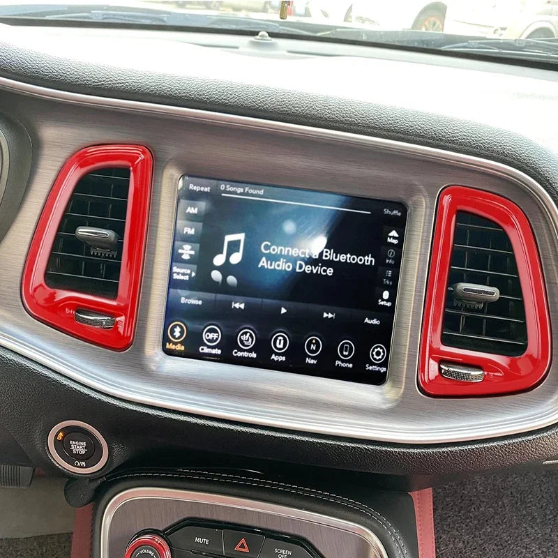 Center Console Air Vent Trim, 4-Piece, 2015-2020 Dodge Challenger