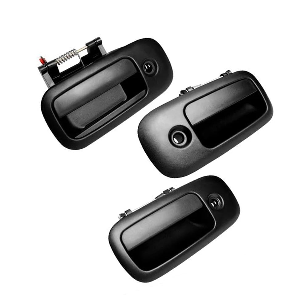 Exterior Door Handle Set, 3 Pcs, for 1996-2009 Chevy Express / GMC Savana