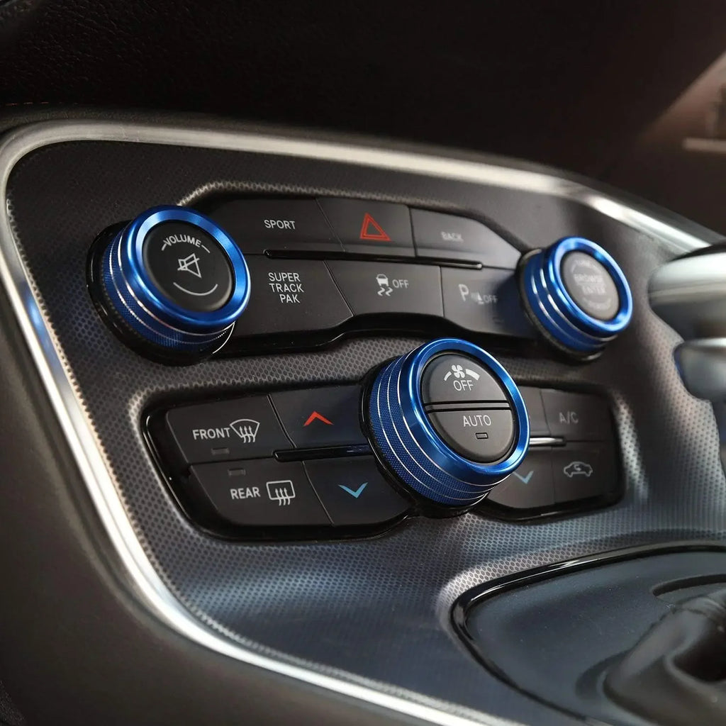 A/C Knob Cover Set for 2015-2020 Dodge Challenger / Charger / Chrysler 300