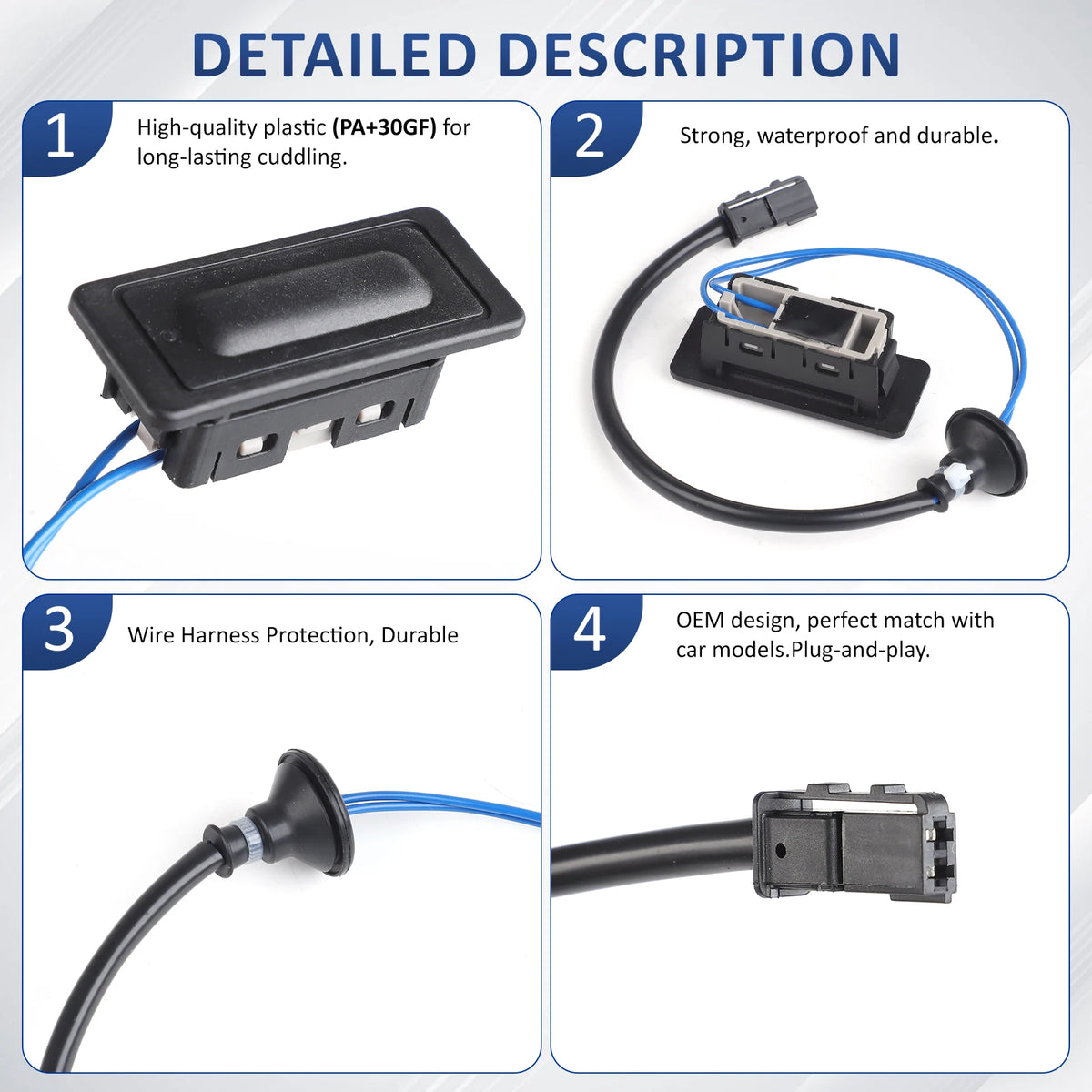Trunk Release Switch for 2012-2019 Chevy Sonic Sedan, 96940890