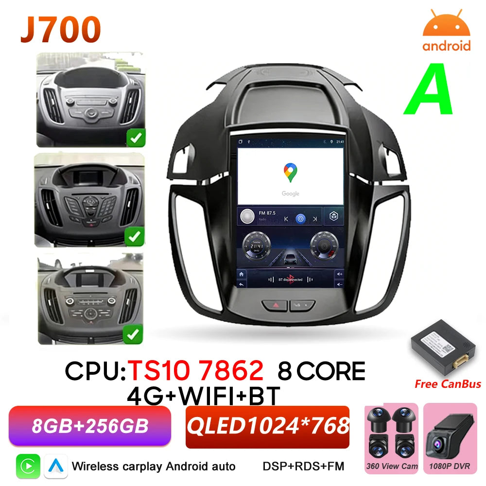 9.7 in. Android CarPlay Head Unit for 2013-2019 Ford Escape