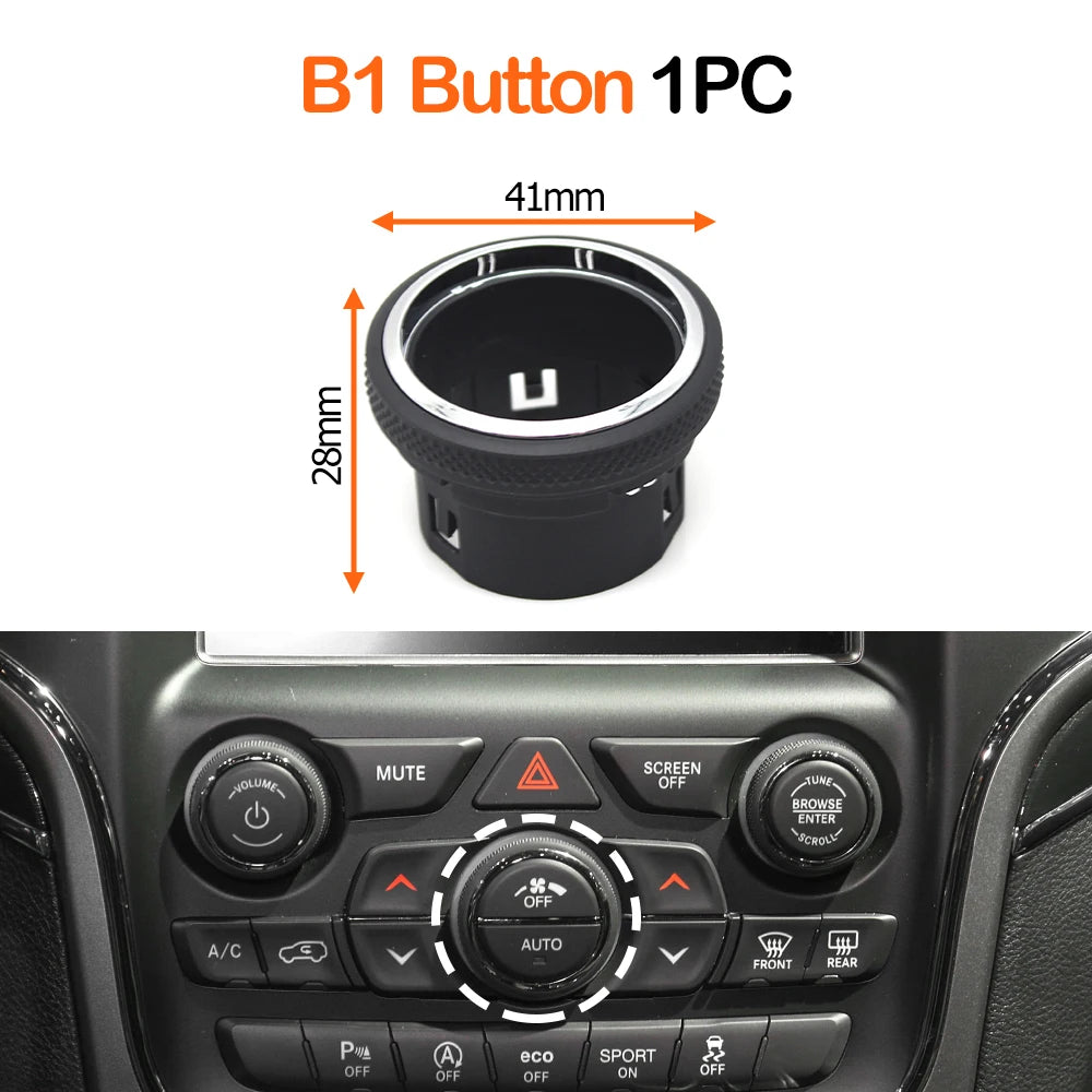 Climate and Radio Control Knob for 2014-2021 Jeep Grand Cherokee WK2