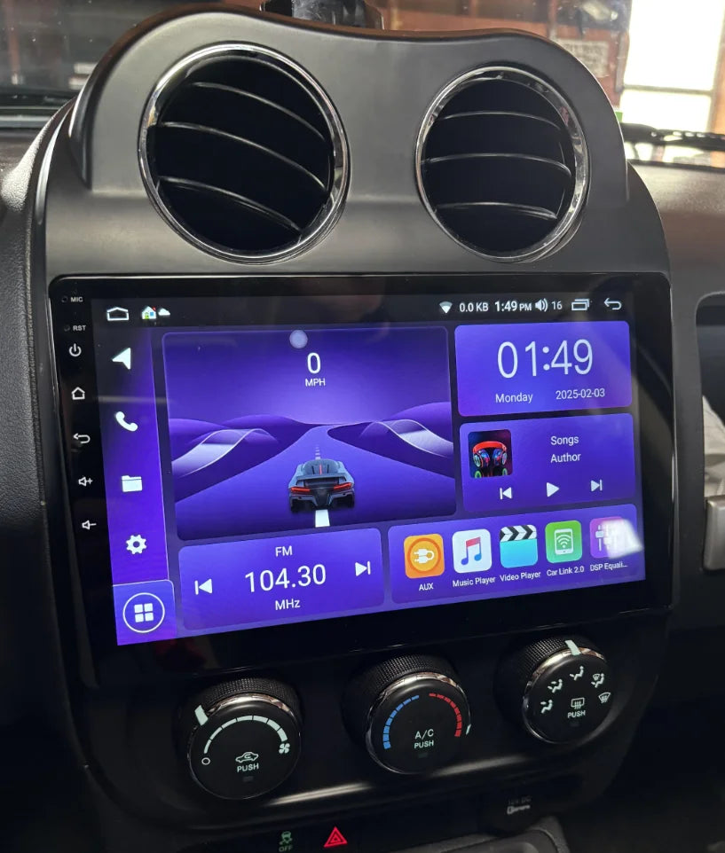 10 in. Android 16 CarPlay Head Unit for 2010-2016 Jeep Compass / Patriot