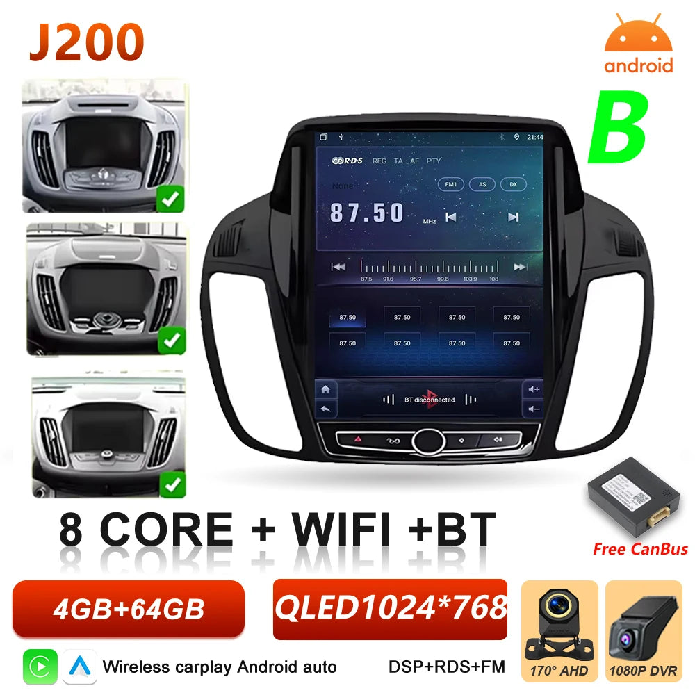 9.7 in. Android CarPlay Head Unit for 2013-2019 Ford Escape