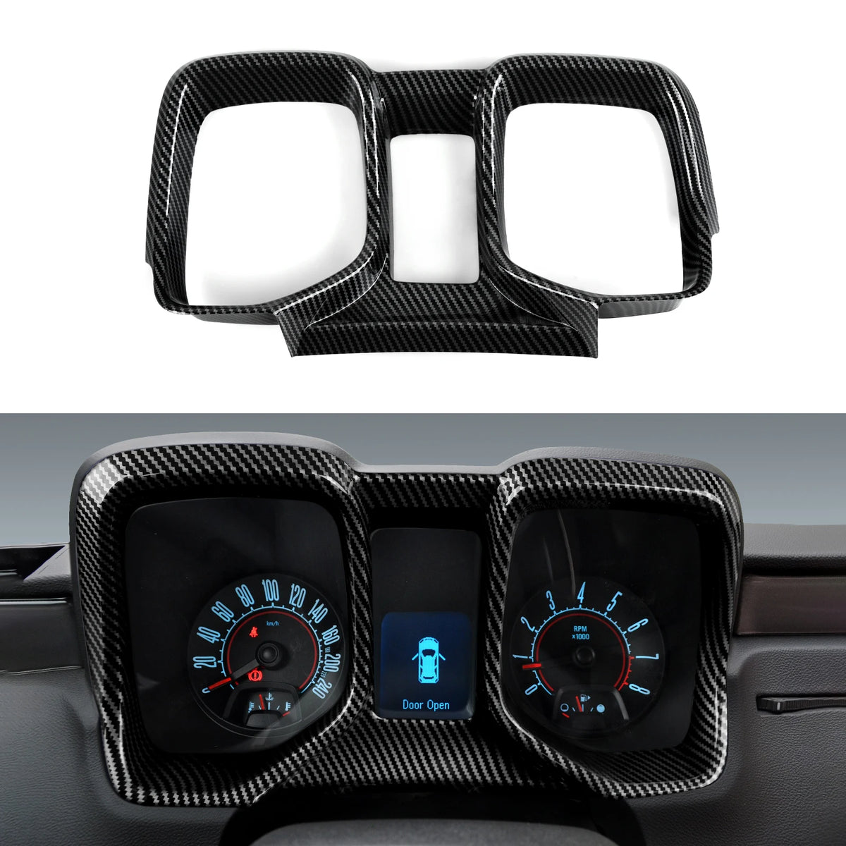 Carbon-Look Center Console Shift Panel Cover for 2010-2015 Chevy Camaro