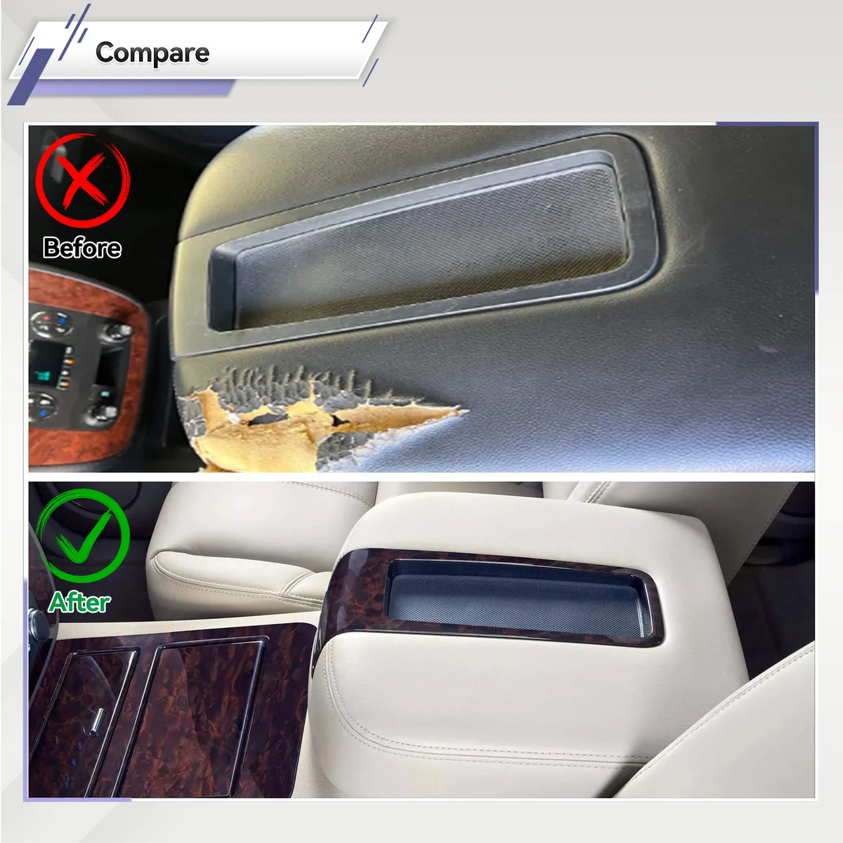 Console Armrest Cover for 2007-2014 Chevy Silverado / Tahoe / GMC Sierra / Yukon