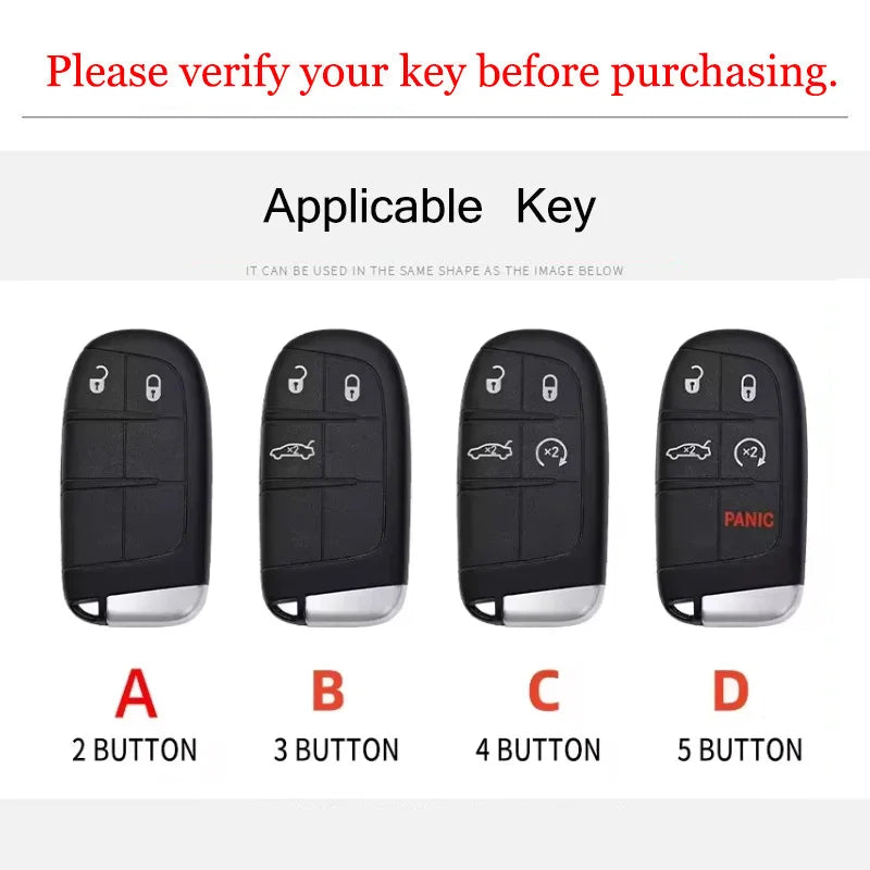 Carbon-Look Key Fob Cover for Dodge Ram, Charger, Durango, Grand Cherokee