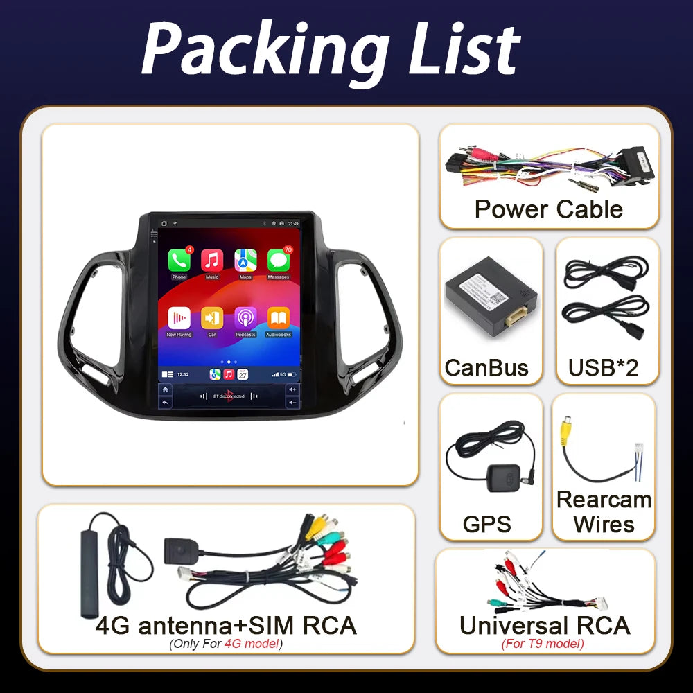 9.7-Inch Android Head Unit for 2017-2019 Jeep Compass