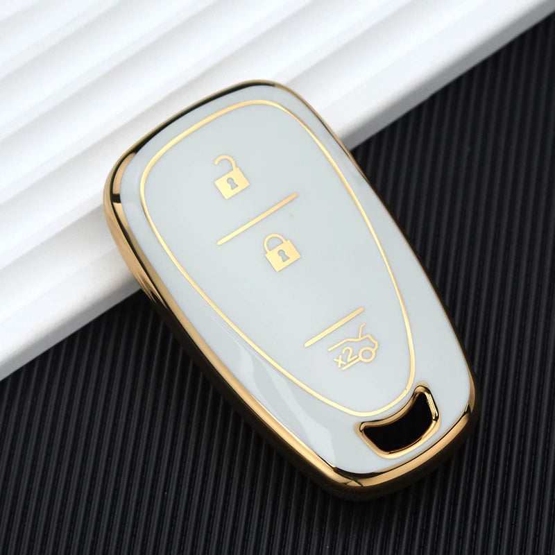 TPU Key Fob Cover for Chevy Malibu, Camaro, Cruze, Equinox, Bolt, Trax