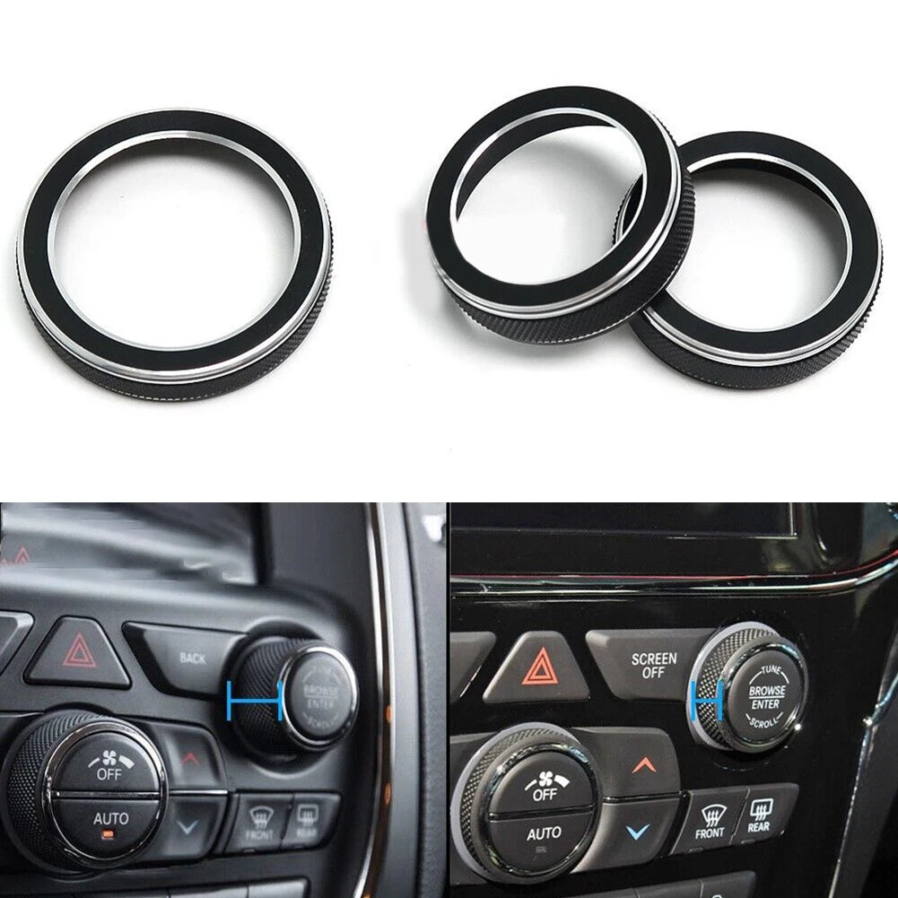 3-Piece Knob Ring Cover Set for 2014-2021 Jeep Cherokee / Grand Cherokee