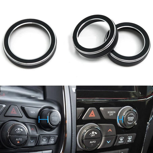 3-Piece Knob Ring Cover Set for 2014-2021 Jeep Cherokee / Grand Cherokee