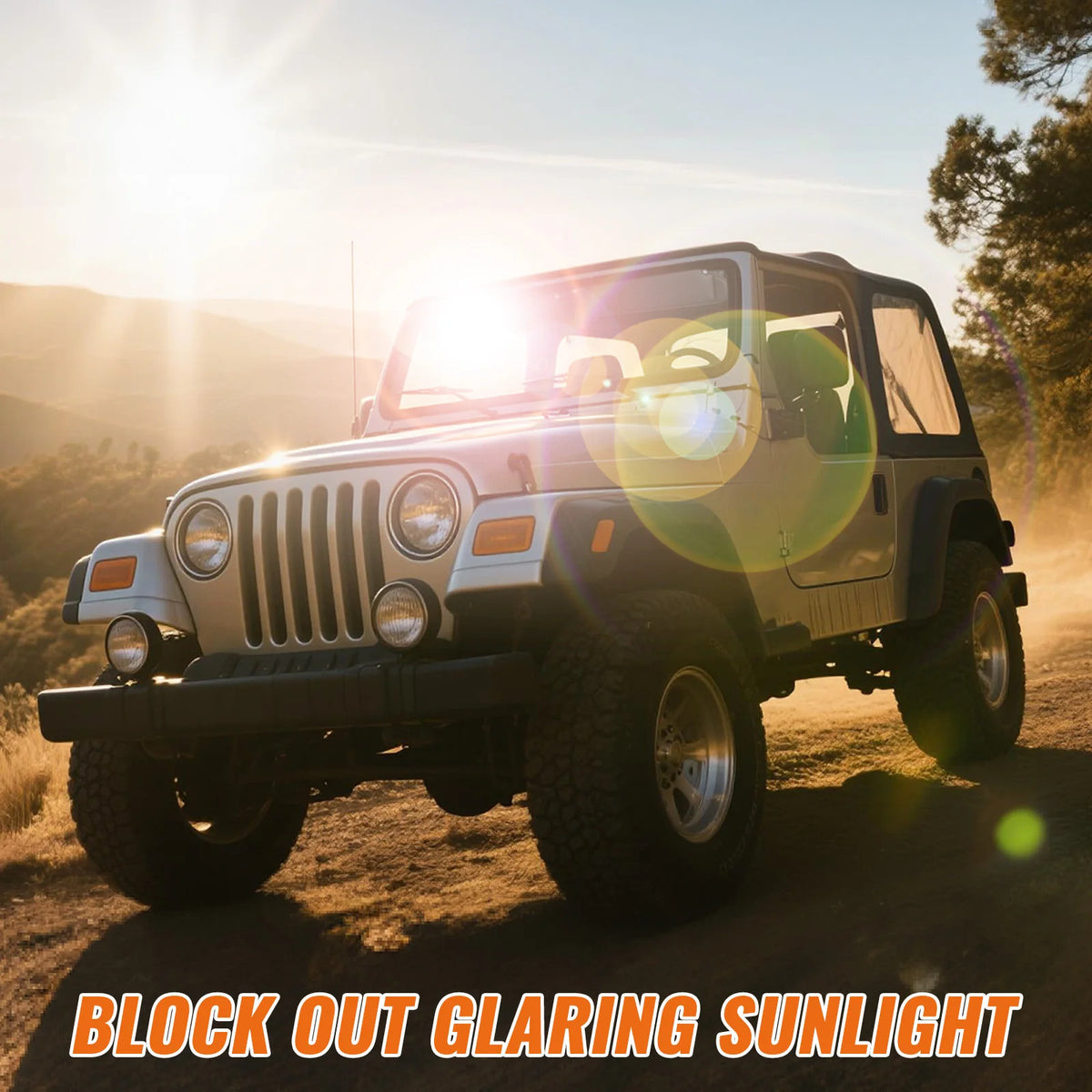 Sun Visor for 1997-2002 Jeep Wrangler TJ, 5EP34LAZAE, Black