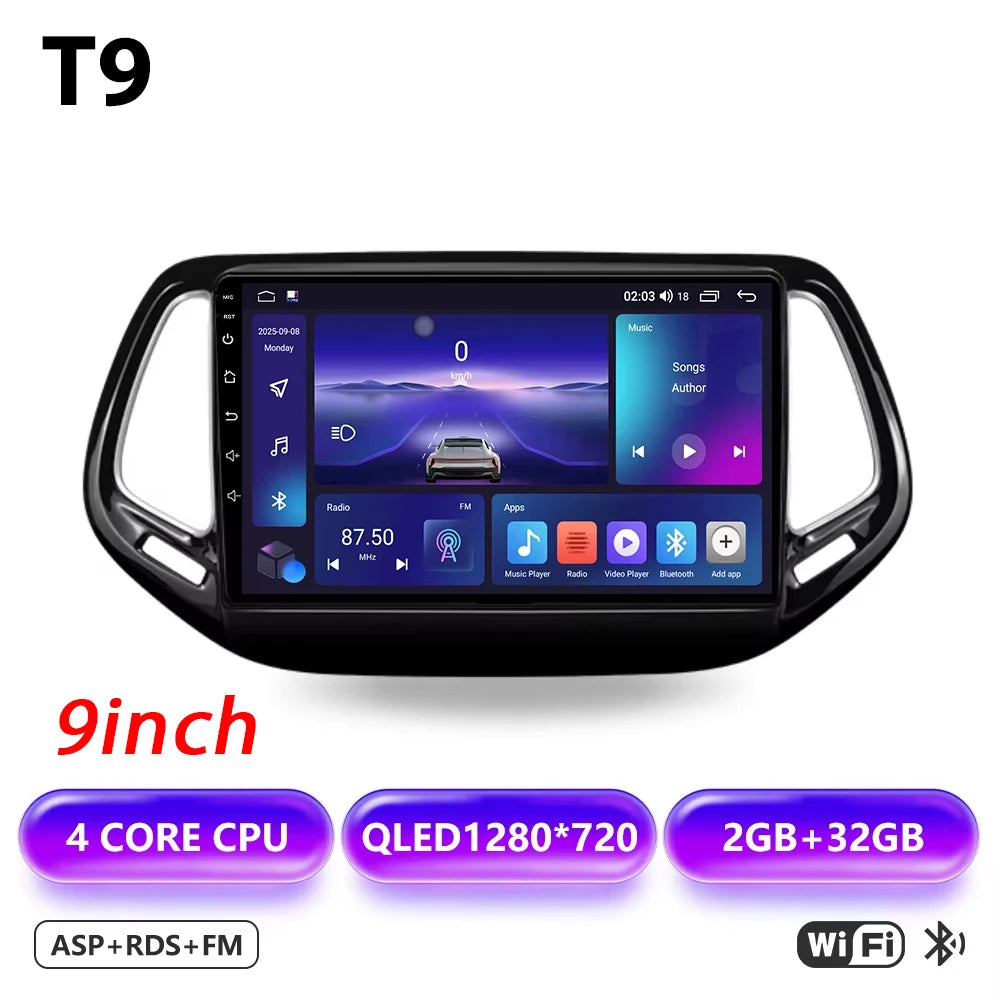 9.7-Inch Android Head Unit for 2017-2019 Jeep Compass